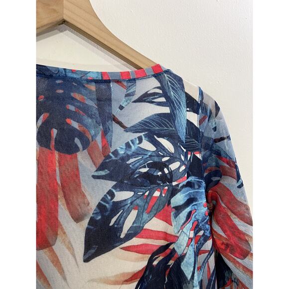 Fuzzi Jean Paul Gaultier Y2K 90s Mesh Top S Italy Maximalist Art Luxury Tropical - Picture 10 of 14